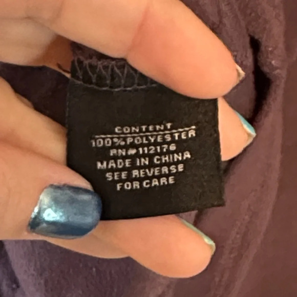 Women's Half-Zip Sweatshirt - Plum - Picture 3 of 7